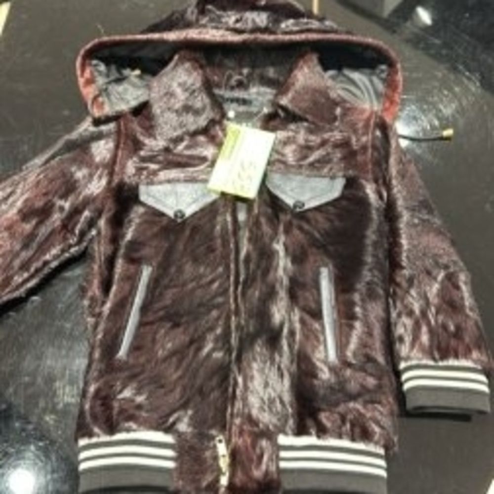 Monk Fur Kids Jacket in Rich Brown